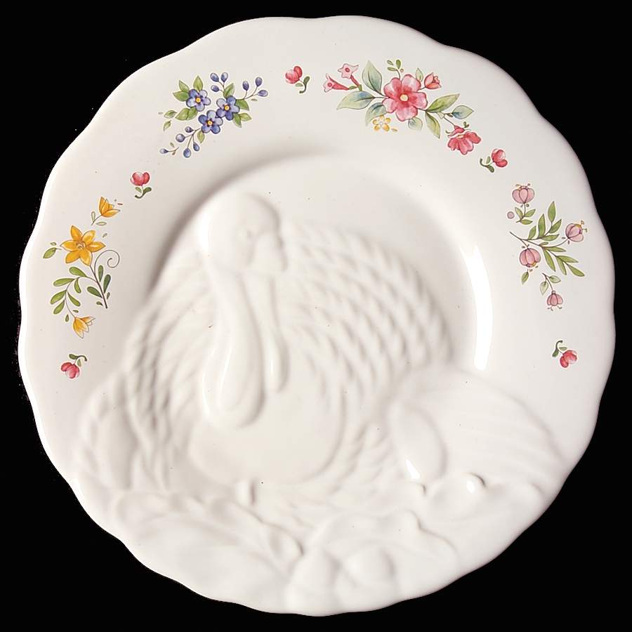 Meadow Lane Turkey Embossed Buffet Plate by Pfaltzgraff-1