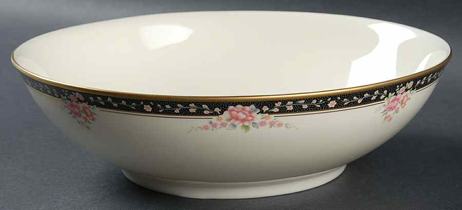 Midnight Bouquet 9" Round Vegetable Bowl by Pfaltzgraff-1
