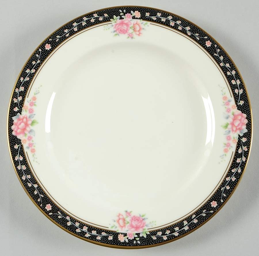 Midnight Bouquet Bread & Butter Plate by Pfaltzgraff-1