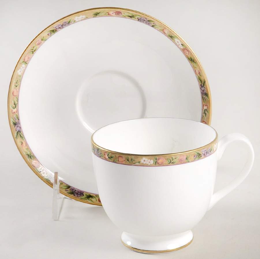 Minuet Footed Cup & Saucer Set by Pfaltzgraff-1