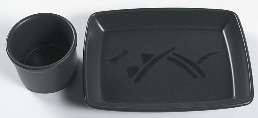 Midnight Sun Individual Dipper Set (Bowl and Tray) by Pfaltzgraff-1