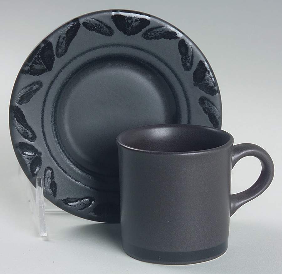 Midnight Sun Flat Demitasse Cup & Saucer Set by Pfaltzgraff-1