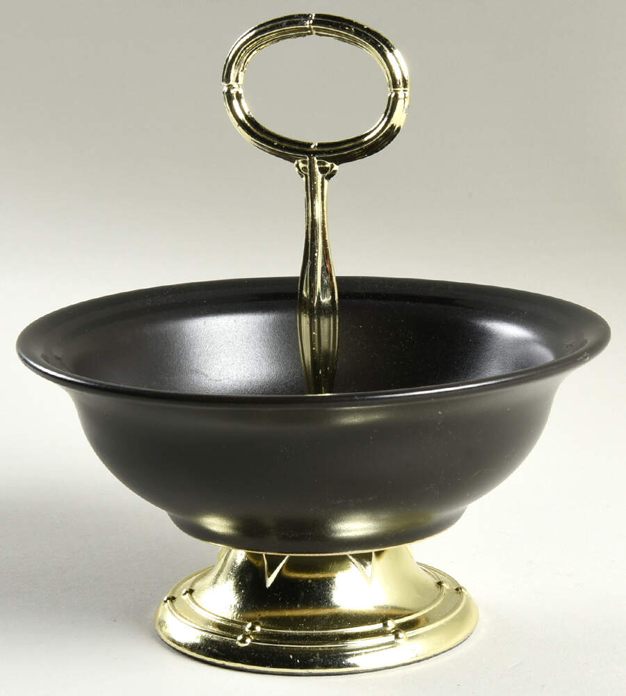 Midnight Sun 6"-7" Handled Footed Nut Dish HC by Pfaltzgraff-1