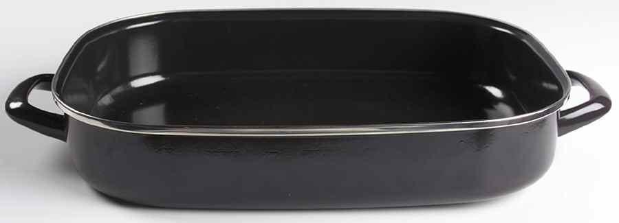 Midnight Sun 16" Metal Rectangular Roaster by Pfaltzgraff-1