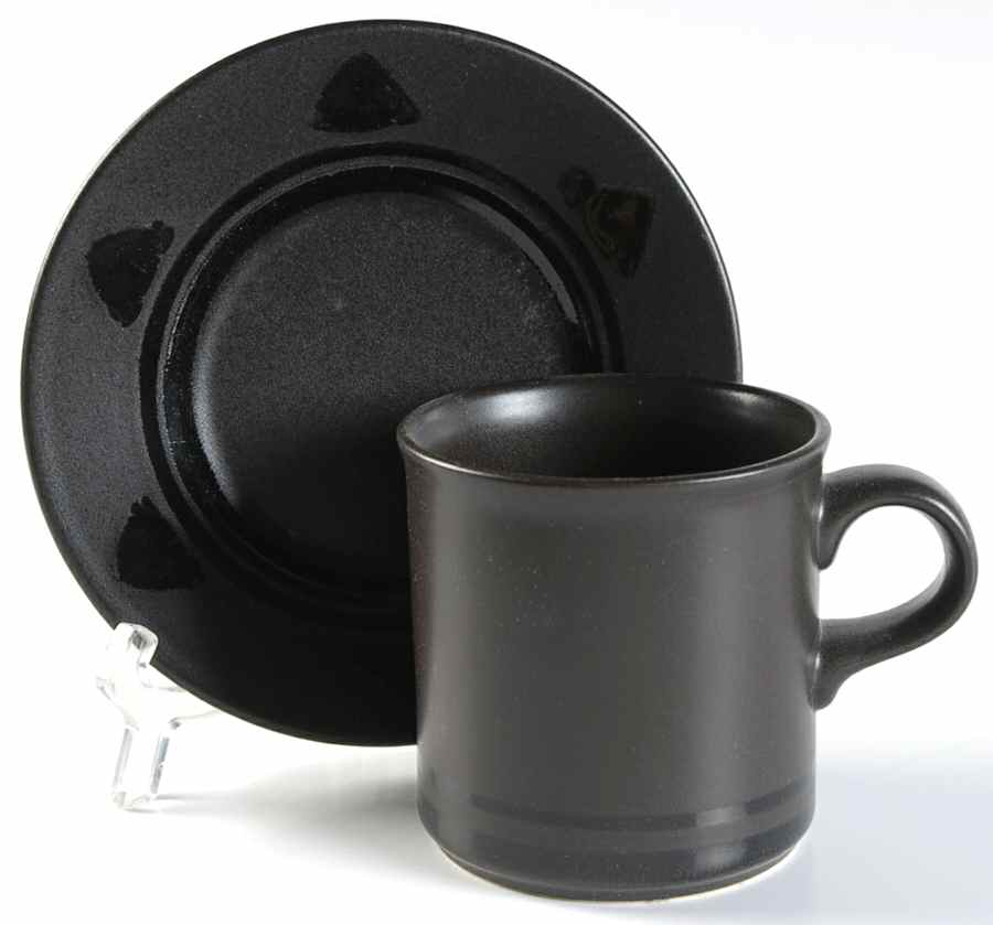 Midnight Sun Flat Cup & Saucer Set by Pfaltzgraff-1