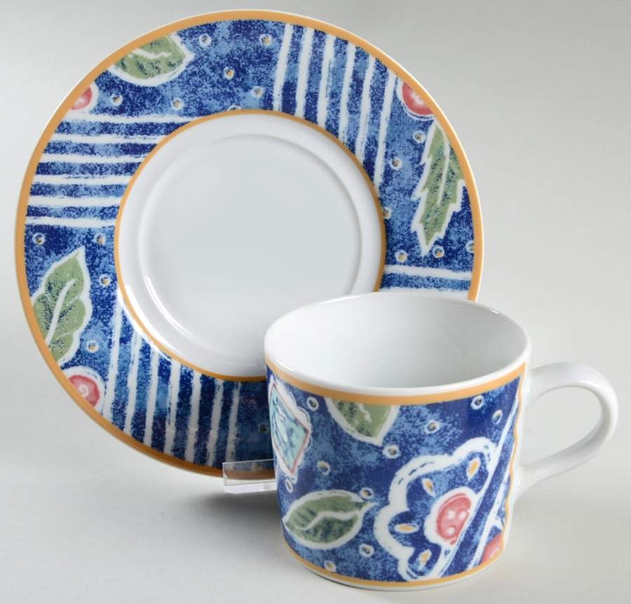 Montage Flat Cup & Saucer Set by Pfaltzgraff-1