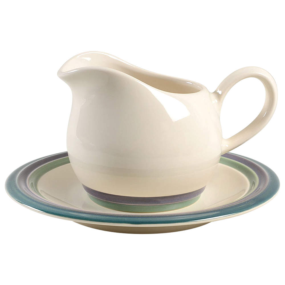 Mountain Shadow Gravy Boat & Underplate by Pfaltzgraff-1