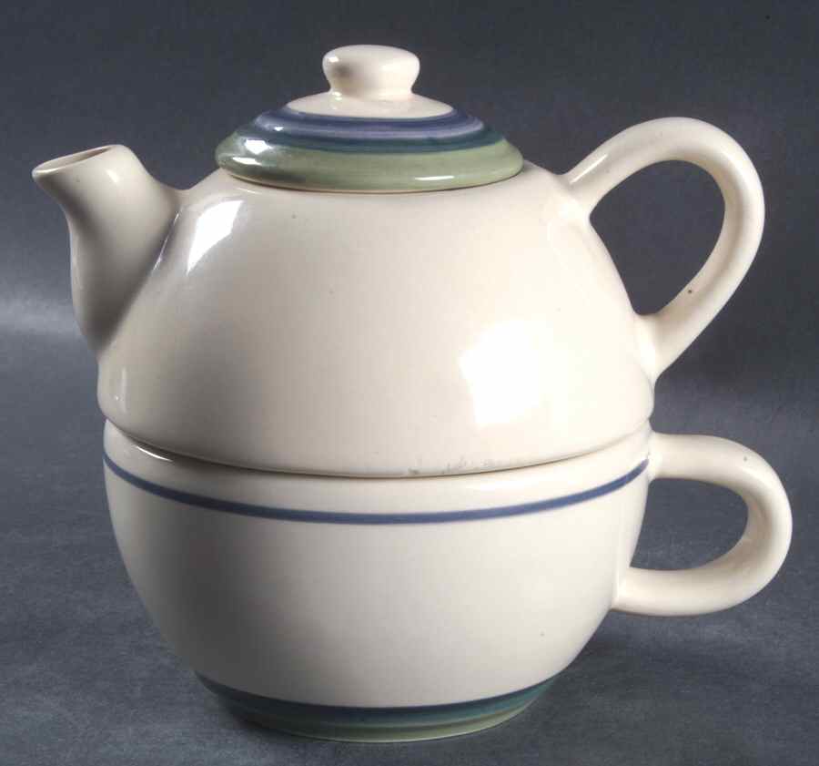Mountain Shadow Individual Teapot & Lid with Cup by Pfaltzgraff-1