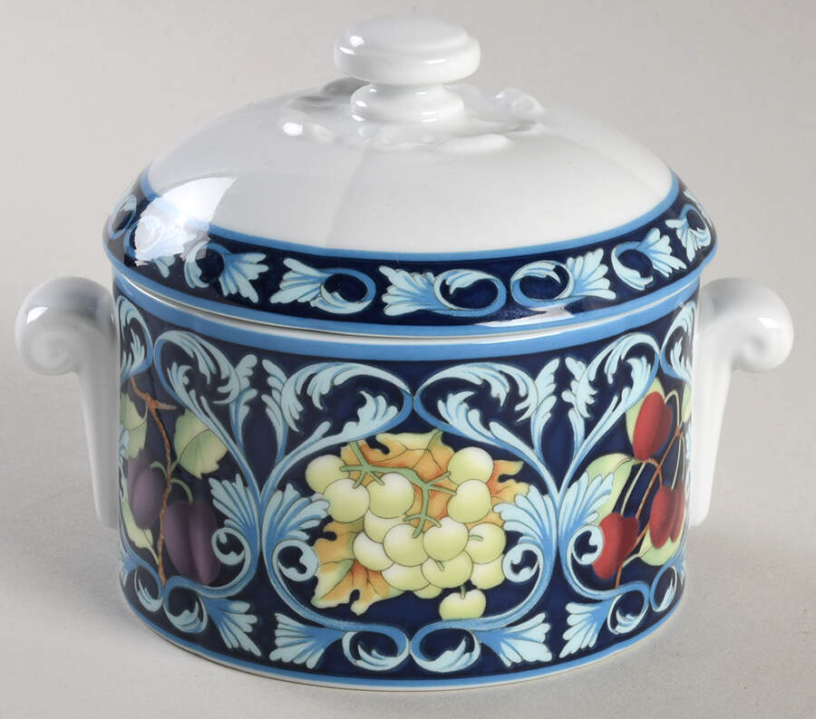Napoli (Porcelain) Sugar Bowl & Lid by Pfaltzgraff-1