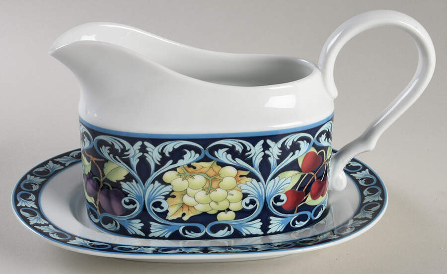 Napoli (Porcelain) Gravy Boat & Underplate by Pfaltzgraff-1