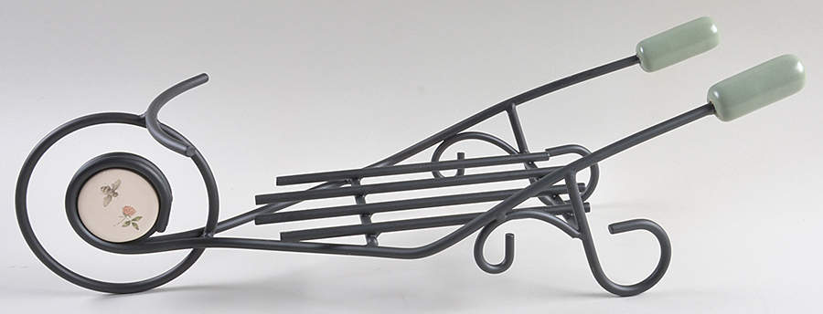 Naturewood Metal Stand for Wheelbarrow Serving Bowl by Pfaltzgraff-1