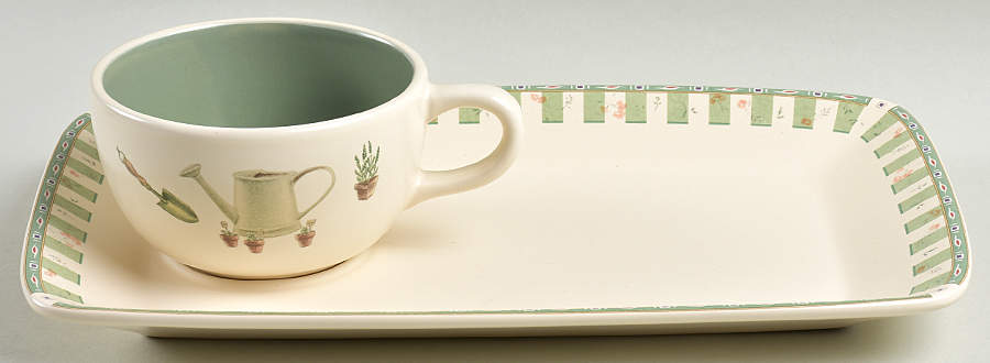 Naturewood Rectangular Snack Tray & Soup Mug Set by Pfaltzgraff-1