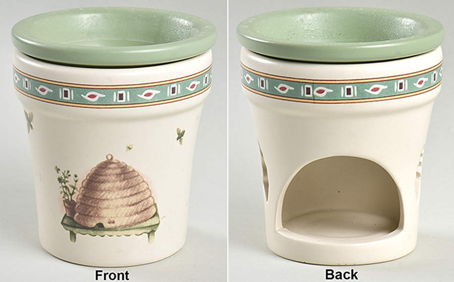 Naturewood 2 Pc Wax Tart Burner/Warmer (Bowl & Candle Base) by Pfaltzgraff-1