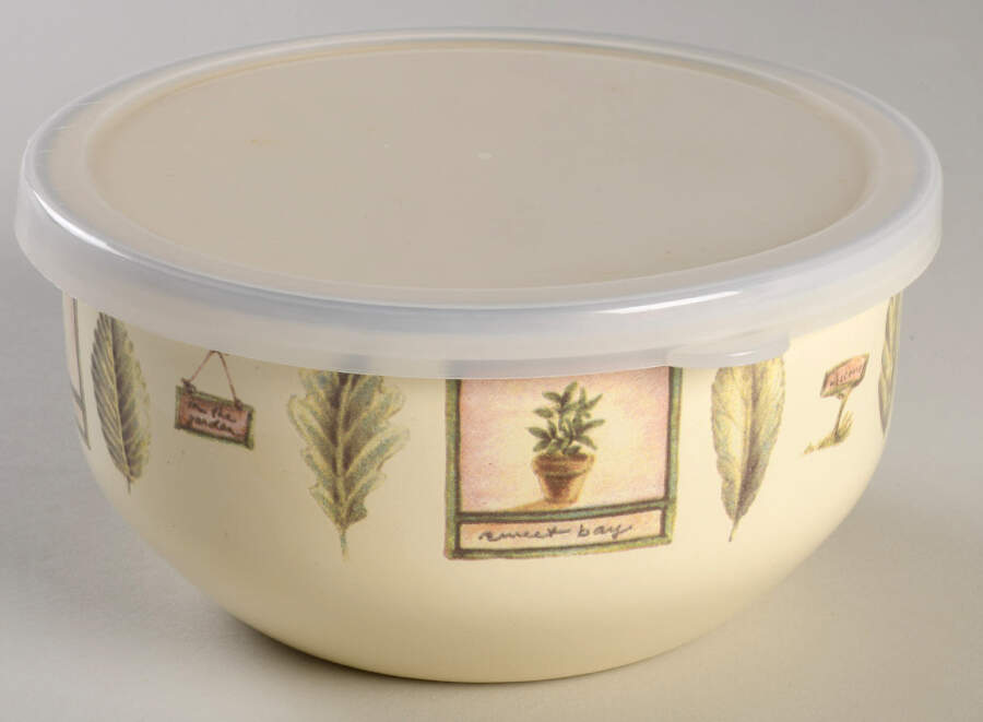 Naturewood 6" Metal Bowl W/Plastic Lid by Pfaltzgraff-1