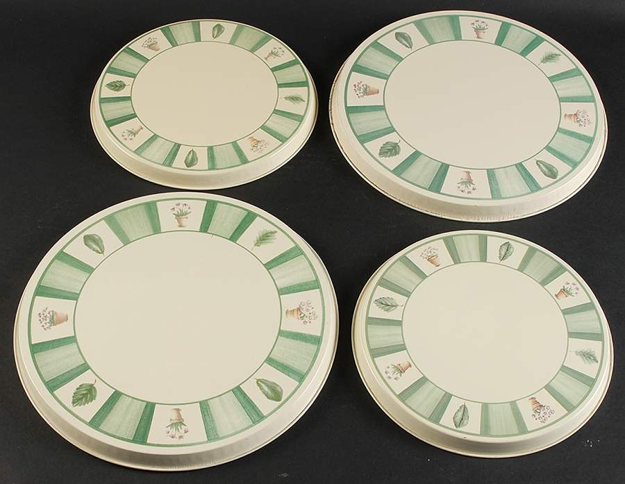 Flower Garden (Set/4) Tin Stove Covers-2 8" & 2 10" Round Covers by Pfaltzgraff-1
