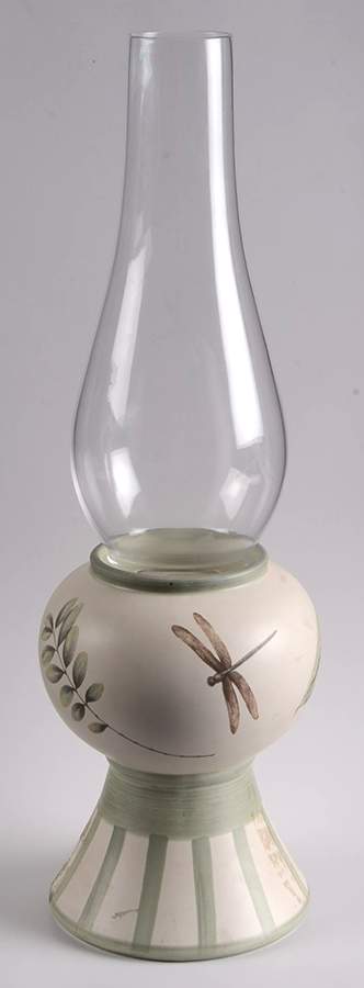 Naturewood Hurricane Lamp & Globe by Pfaltzgraff-1