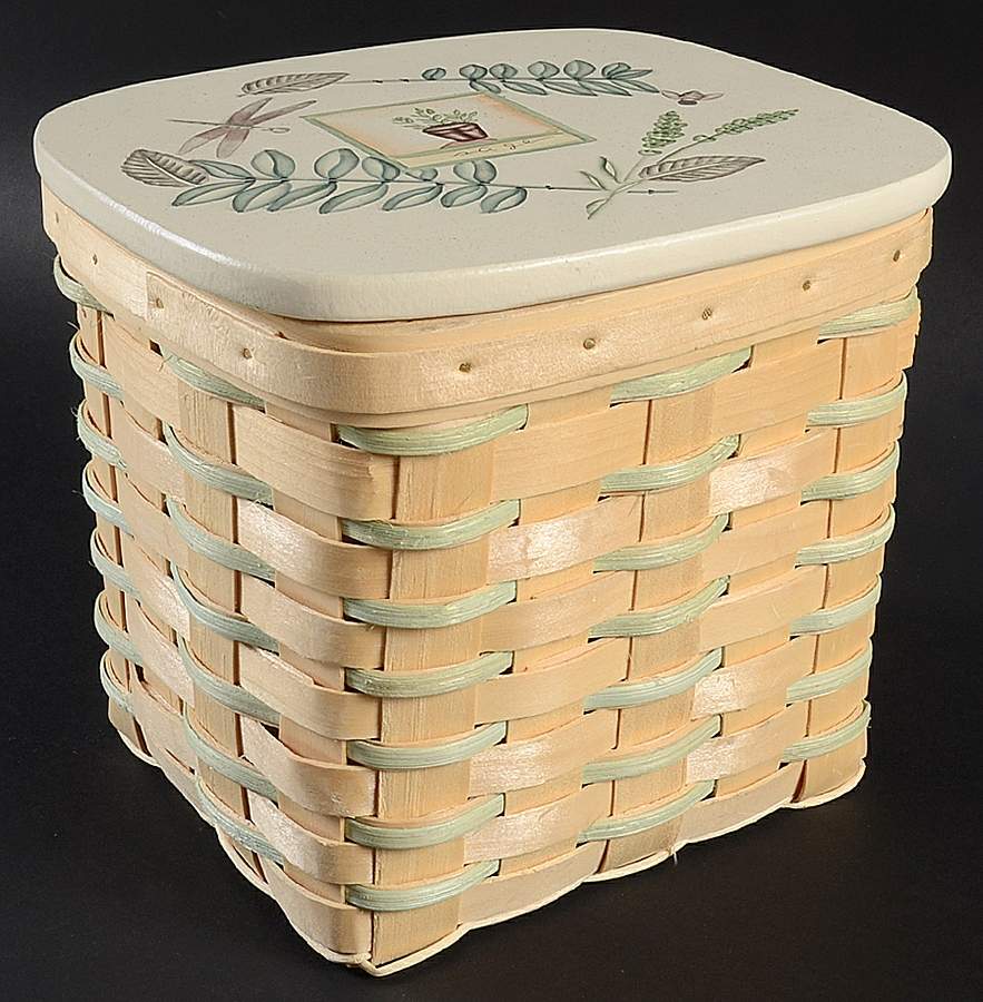 Naturewood Wicker Basket & Wood Lid by Pfaltzgraff-1