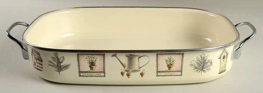 Naturewood 16" Metal Rectangular Roaster by Pfaltzgraff-1