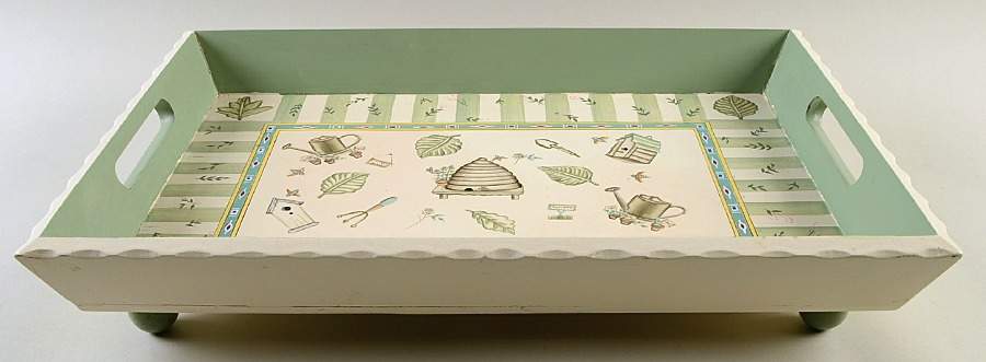 Naturewood Wood Rectangular Handled Tray by Pfaltzgraff-1