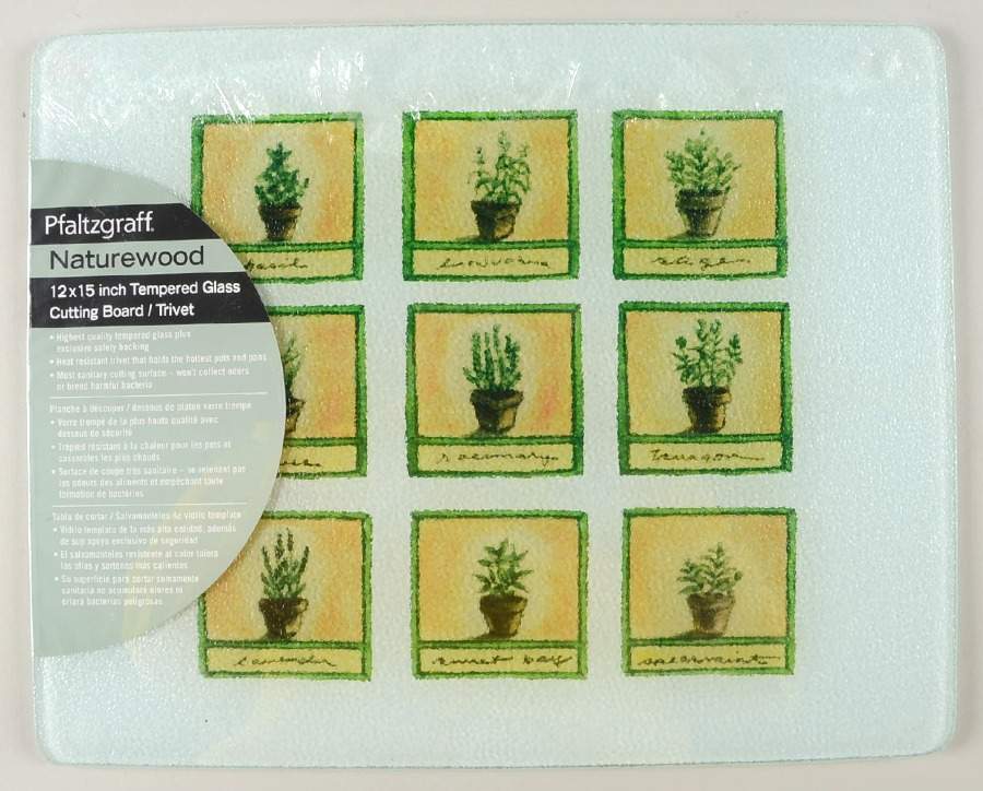 Naturewood Rectangular Glassware Cutting Board by Pfaltzgraff-1