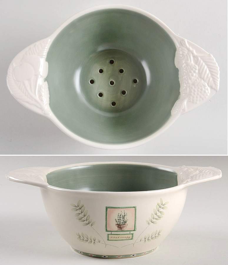 Naturewood Ceramic Colander by Pfaltzgraff-1