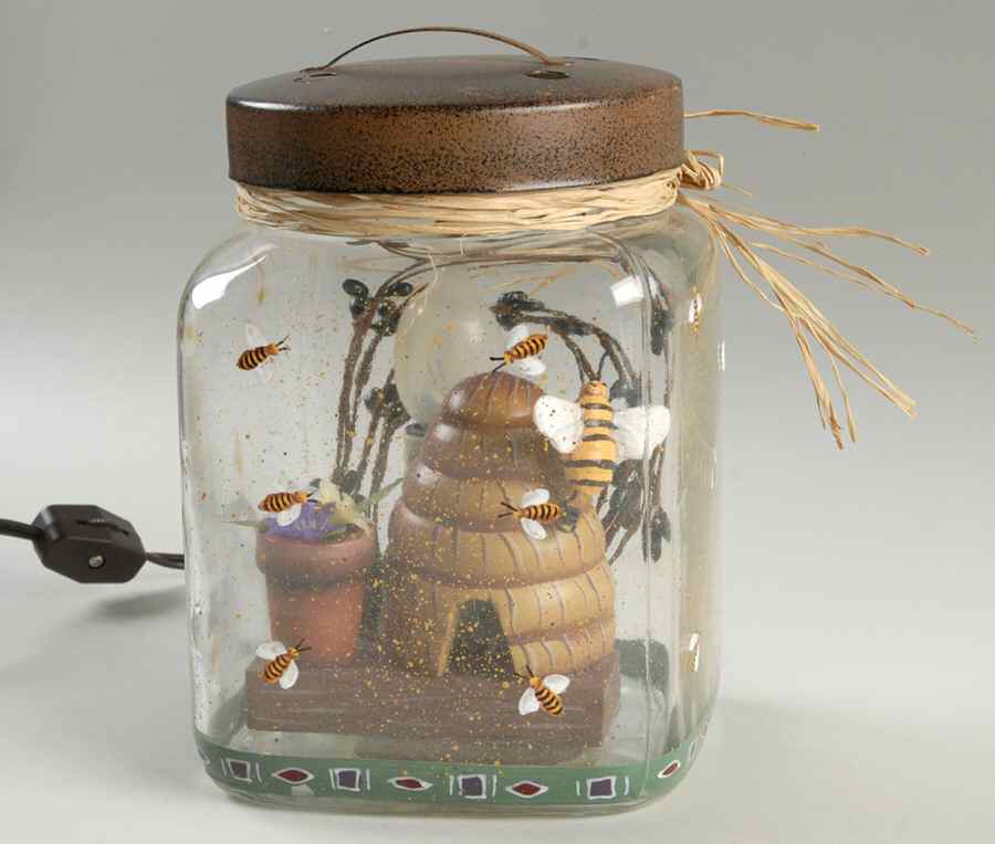 Naturewood Electric Lighted Glass Jar & Metal Lid by Pfaltzgraff-1