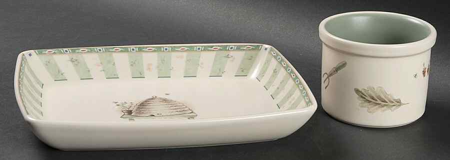 Naturewood Individual Dipper Set (Bowl and Tray) by Pfaltzgraff-1