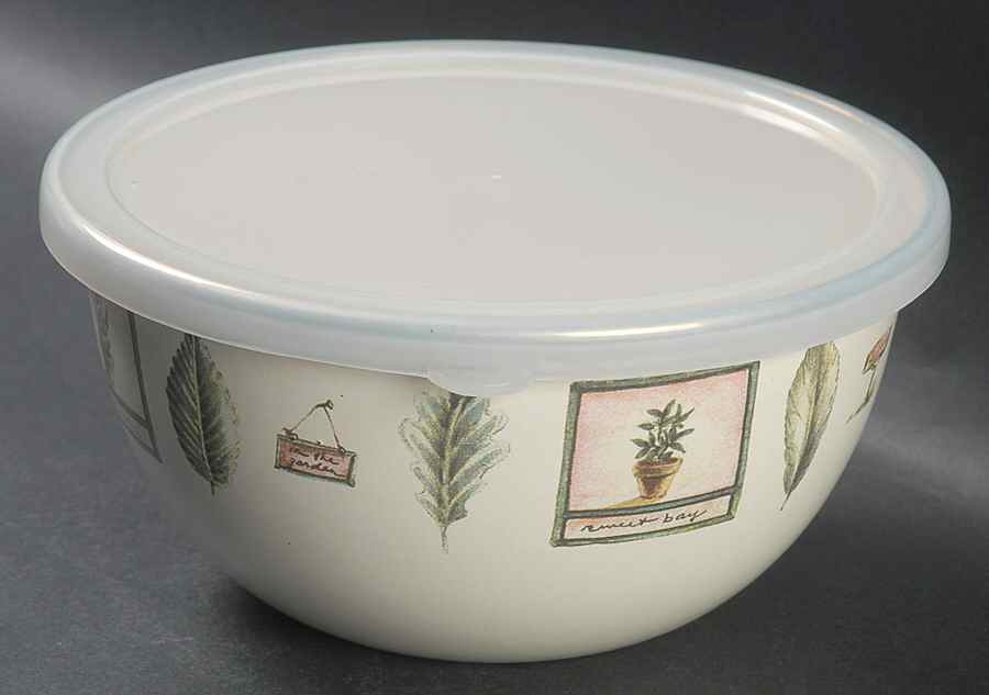 Naturewood 6" Metal Mixing Bowl & Plastic Lid by Pfaltzgraff-1