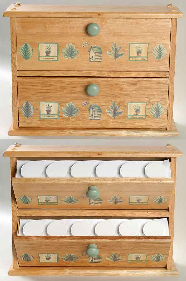 Naturewood 2 Drawer Wood Spice Rack by Pfaltzgraff-1