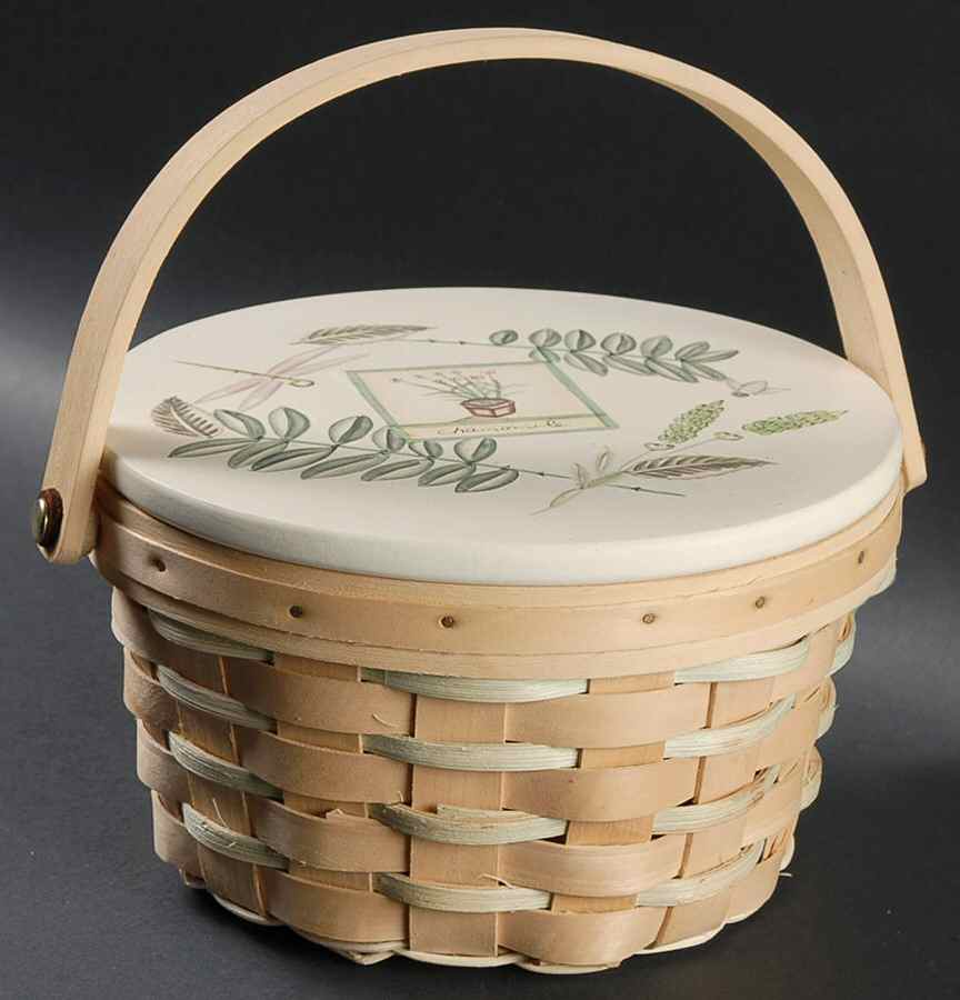Naturewood Wicker Basket & Wood Lid by Pfaltzgraff-1