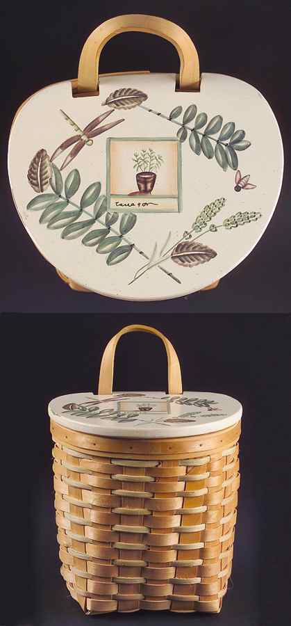 Naturewood Hanging Wicker Basket W/Lid by Pfaltzgraff-1