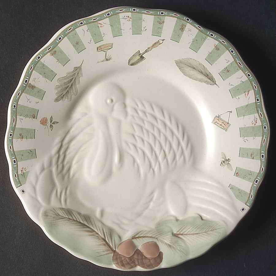 Naturewood Turkey Embossed Buffet Plate by Pfaltzgraff-1