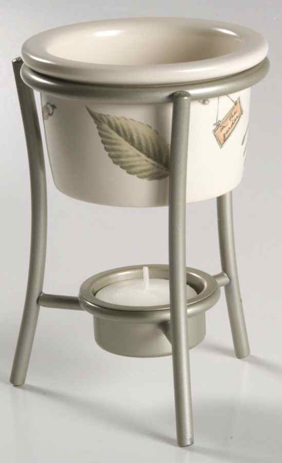 Naturewood Butter Warmer with Metal Stand by Pfaltzgraff-1