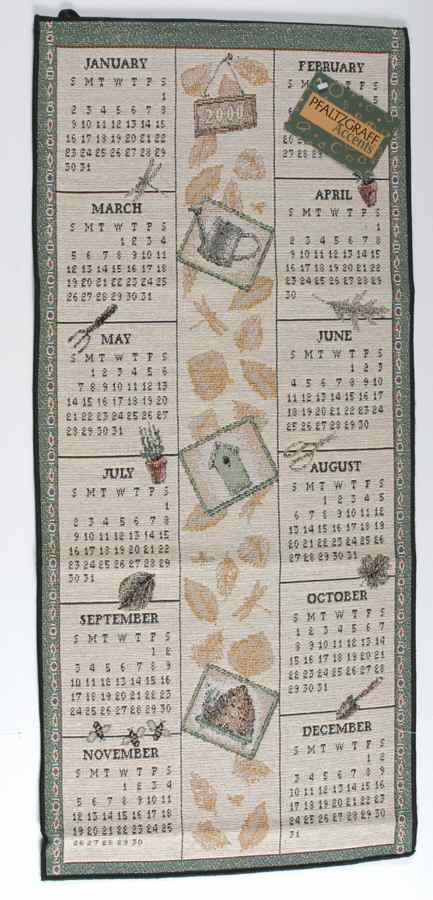 Naturewood 2000 Hanging Tapestry Calendar by Pfaltzgraff-1