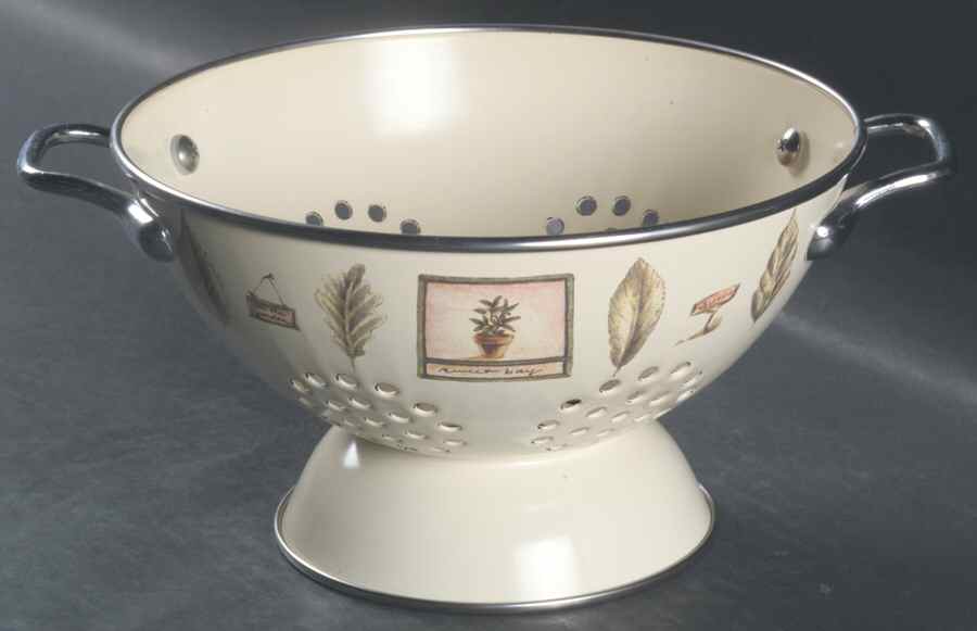 Naturewood 1.5 Quart Metal Colander by Pfaltzgraff-1