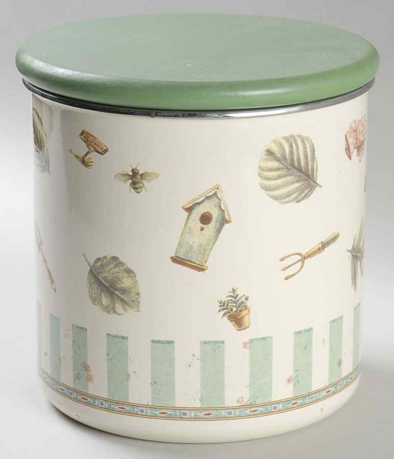 Naturewood Large Metal Canister & Wood Lid by Pfaltzgraff-1