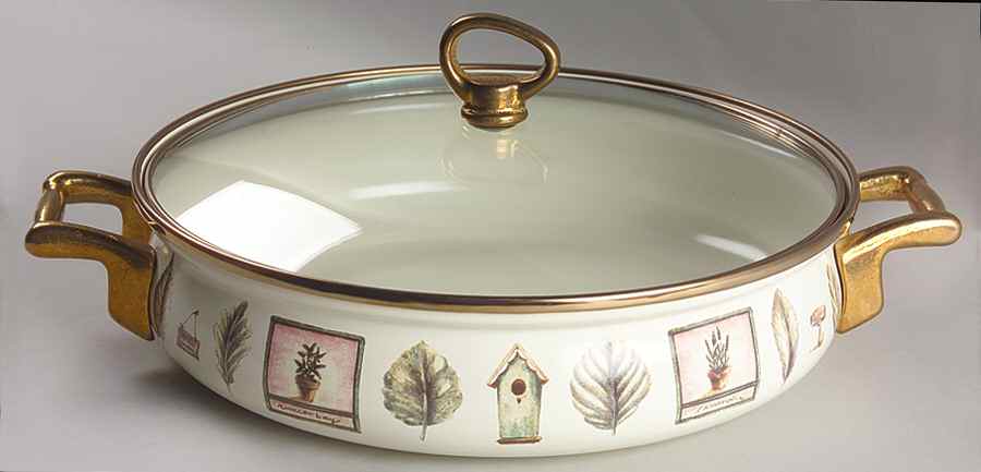 Naturewood 2.5 Quart Metal Round Covered Casserole by Pfaltzgraff-1
