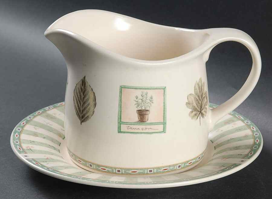 Naturewood Round Gravy Boat & Underplate by Pfaltzgraff-1