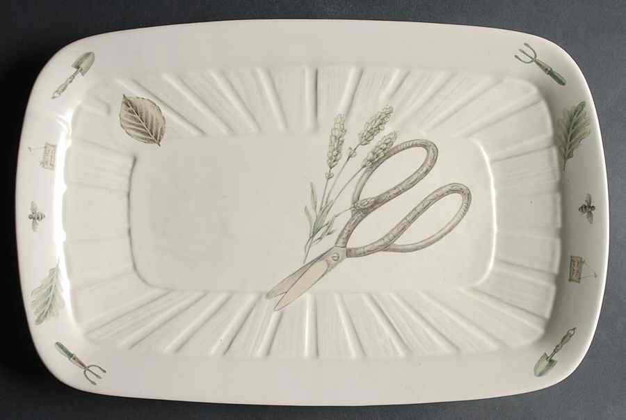 Naturewood 14" Sculptured Rectangular Platter by Pfaltzgraff-1