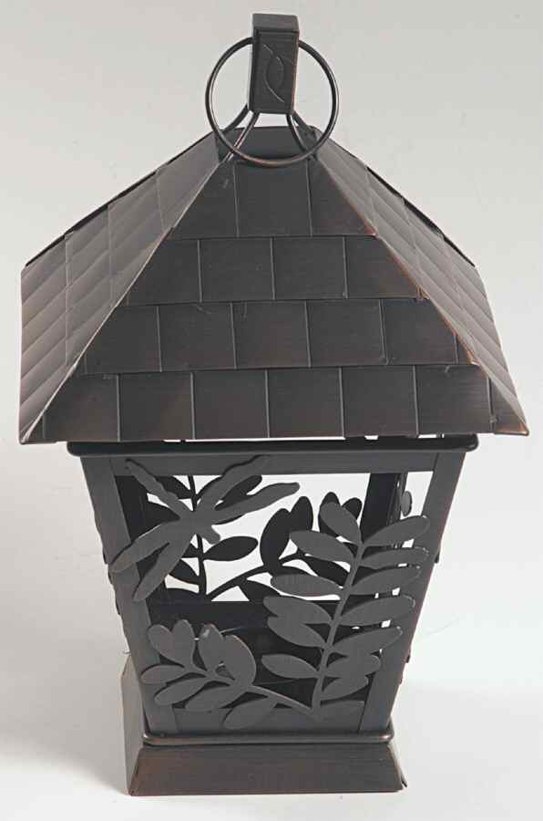 Naturewood Hanging Pierced Metal Lantern by Pfaltzgraff-1