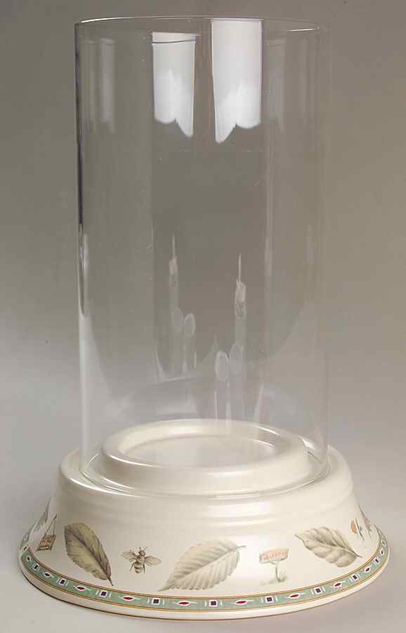 Naturewood Hurricane Lamp/Centerpiece & Globe by Pfaltzgraff-1