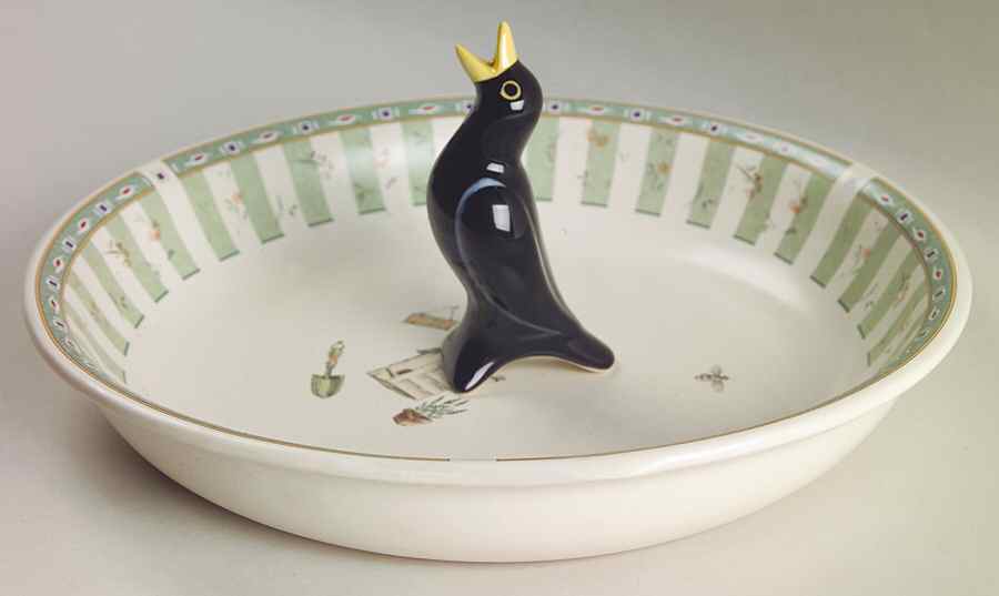 Naturewood 10" Pie Baking Plate with Pie Bird by Pfaltzgraff-1