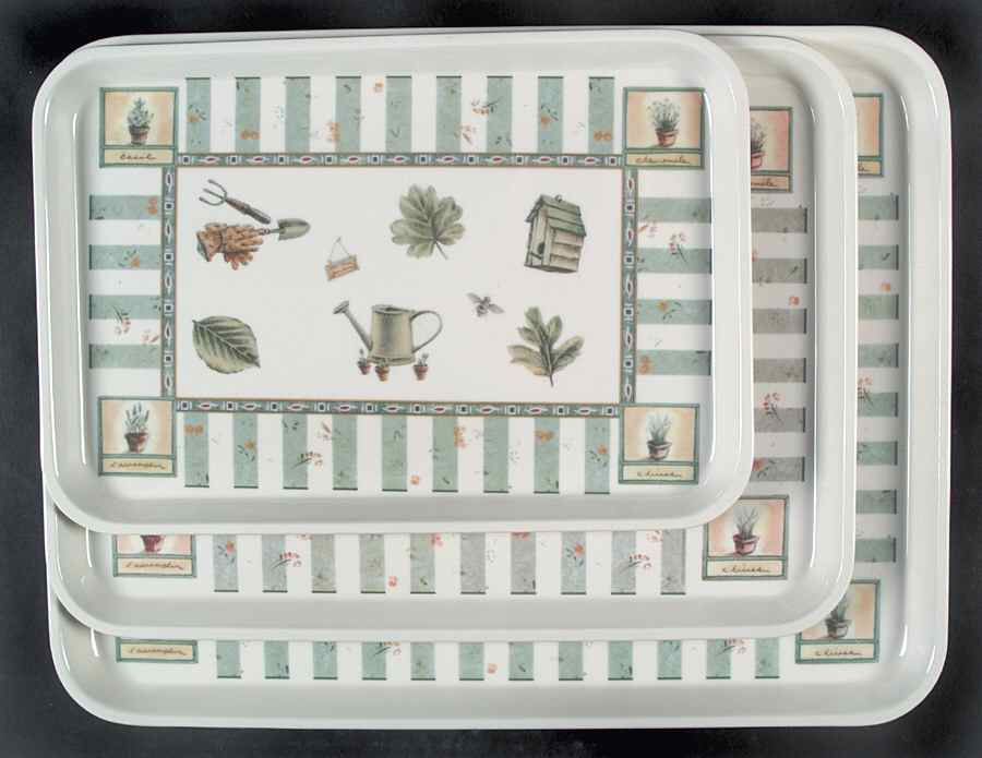 Naturewood 3 Piece Melamine Tray Set by Pfaltzgraff-1