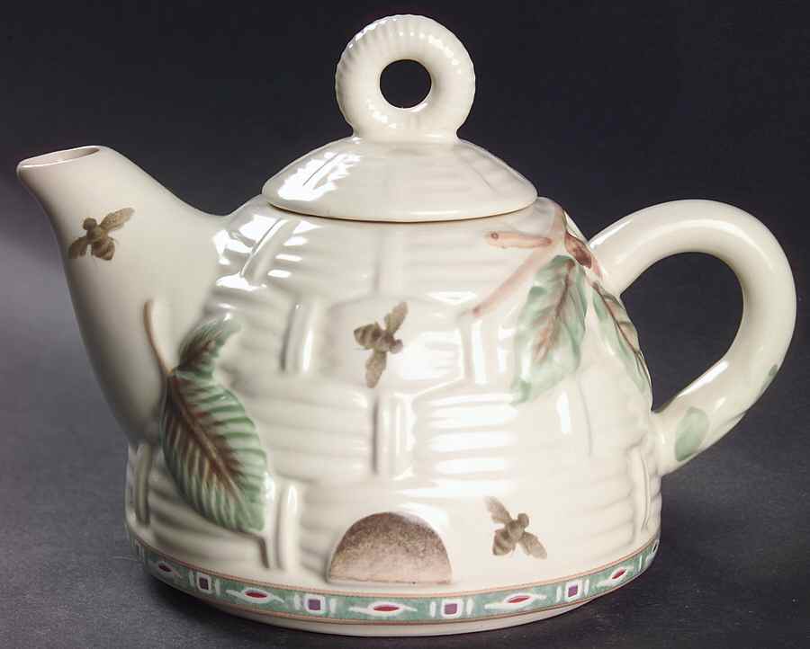 Naturewood Teapot for Individual Teapot & Lid with Cup by Pfaltzgraff-1