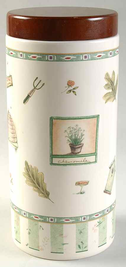 Naturewood Medium Cylinder Canister & Wood Lid by Pfaltzgraff-1