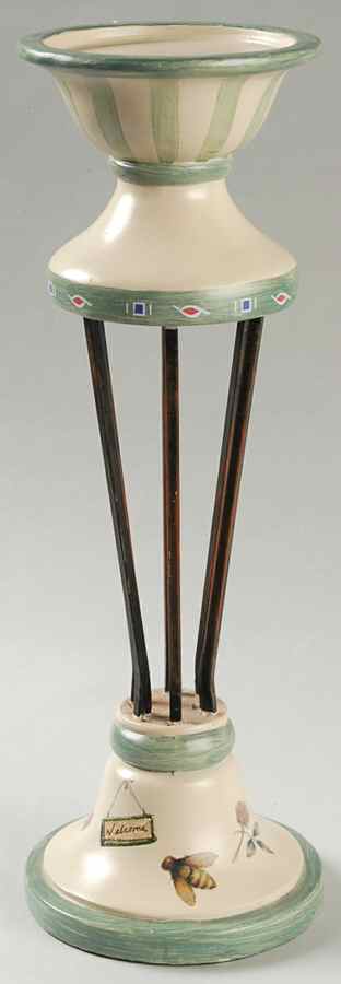 Naturewood 12" Metal & Resin Candleholder by Pfaltzgraff-1