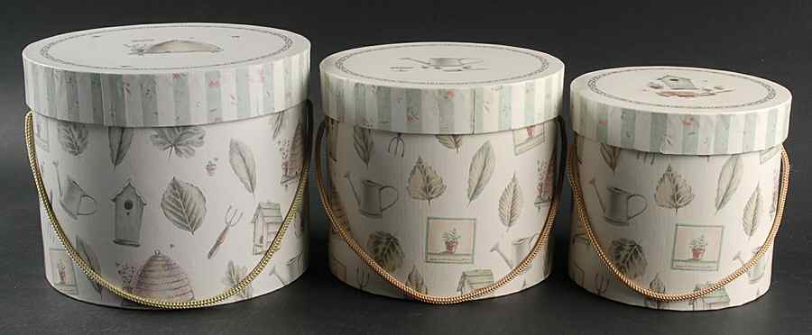 Naturewood (Set of 3) Round Paper Nesting Box Set by Pfaltzgraff-1