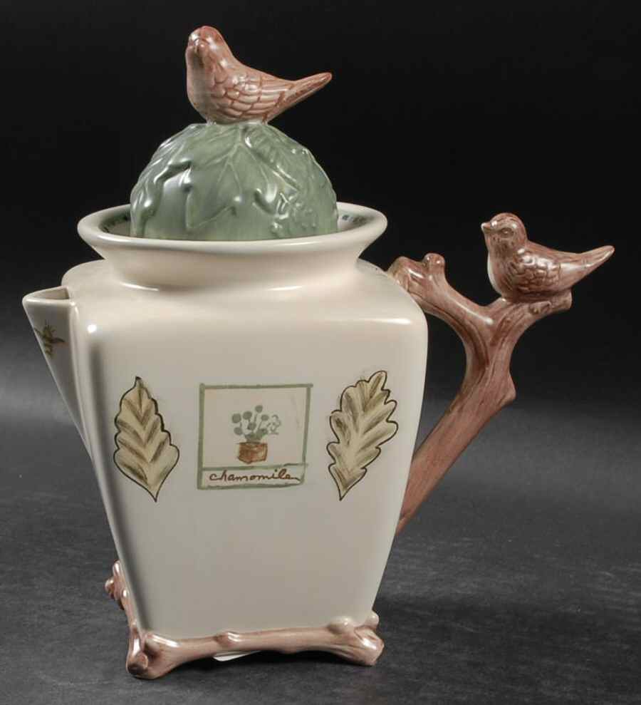 Naturewood Sculptured Fancy Teapot & Lid by Pfaltzgraff-1