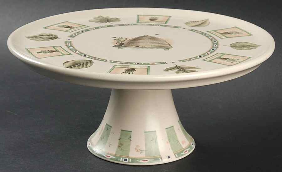 Naturewood 9" Diameter Pedestal Cake Stand by Pfaltzgraff-1