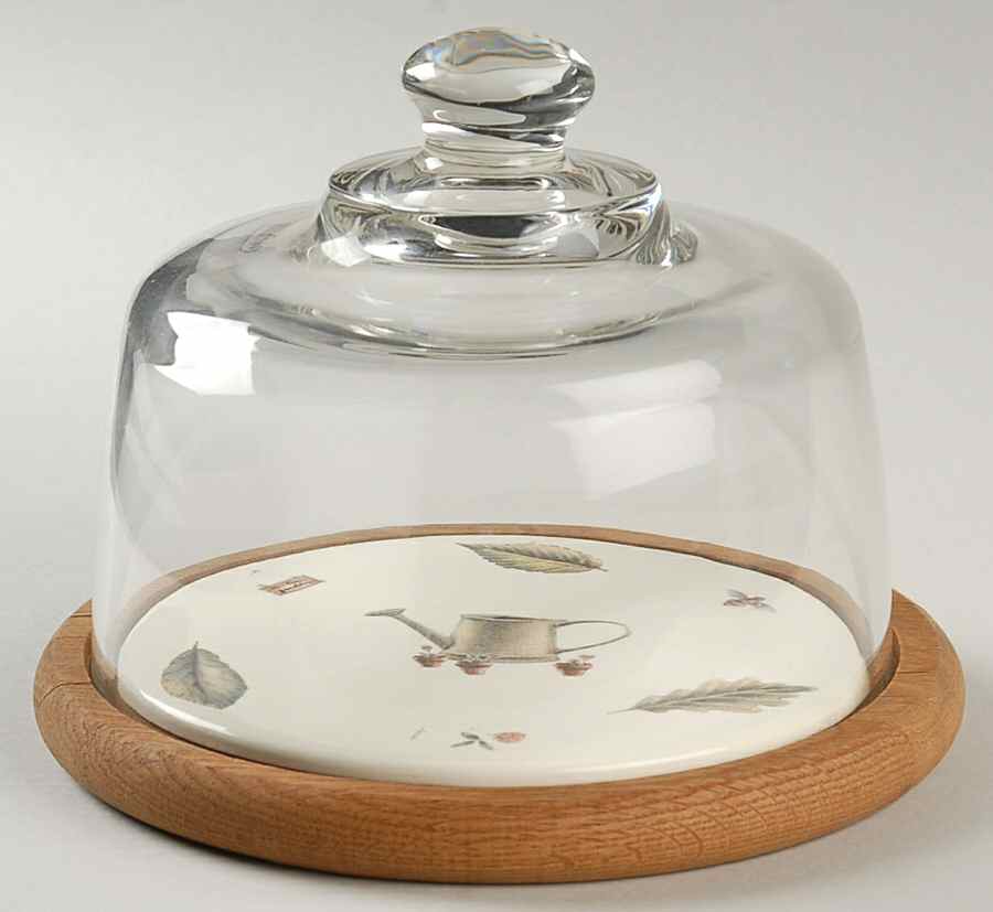 Naturewood Cheese and Cracker Set with Dome by Pfaltzgraff-1